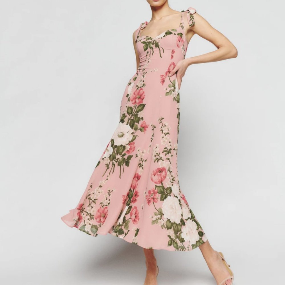NWT Reformation Nadira Dress - Rose Garden - Picture 2 of 10